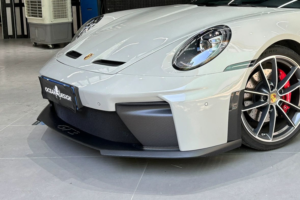 Porsche 911 992 to 992.2 GT3 Style Dry Carbon Fiber Conversion Kit – Front Bumper, Rear Bumper, Hood, Side Skirts, Engine Cover, GT Wing, Exhaust & More