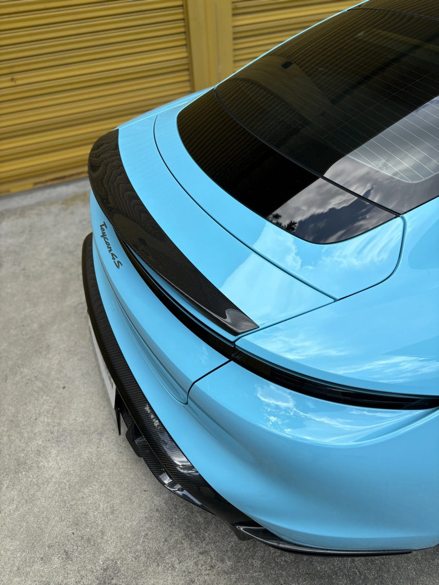 Porsche Taycan OceanDesign OD-Style Dry Carbon Fiber Aero Kit – Front Lip / Side Skirts / Rear Lip / Rear Wing / Mirror Covers
