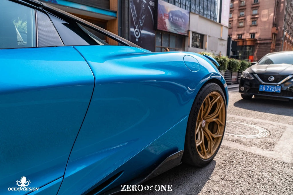 McLaren 720S V-Style Dry Carbon Fiber Aero Kit – Front Lip / Side Skirts / Rear Lip / Rear Wing / Fender Extensions / Hood