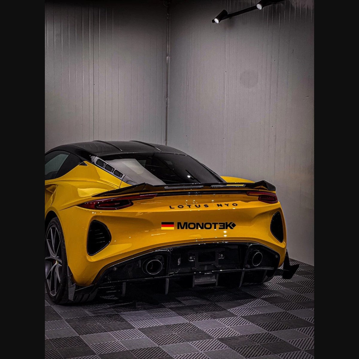 Lotus Emira Monotek Dry Carbon Fiber Aero Kit – Front Lip / Side Skirts / Rear Lip / Spoiler / Air Blades / Door Sills / Hood