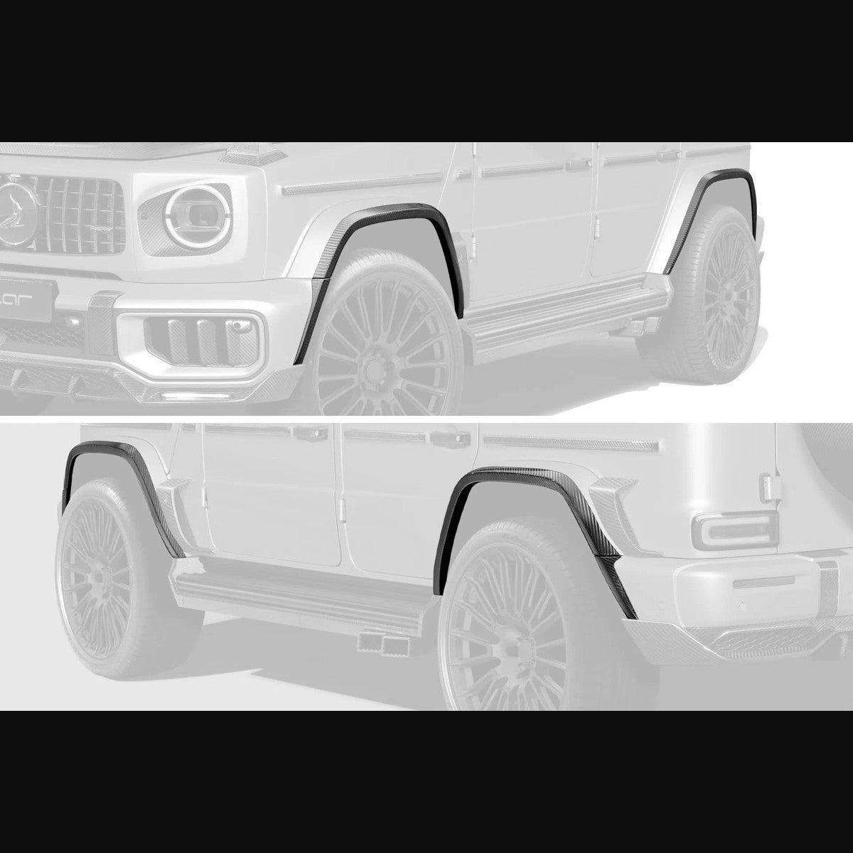 Mercedes-Benz G63 / W465 TopCar Dry Carbon Fiber Aero Kit – Front Lip / Rear Lip / Hood / Wing / Wheel Arches / Grille / Fender Trim