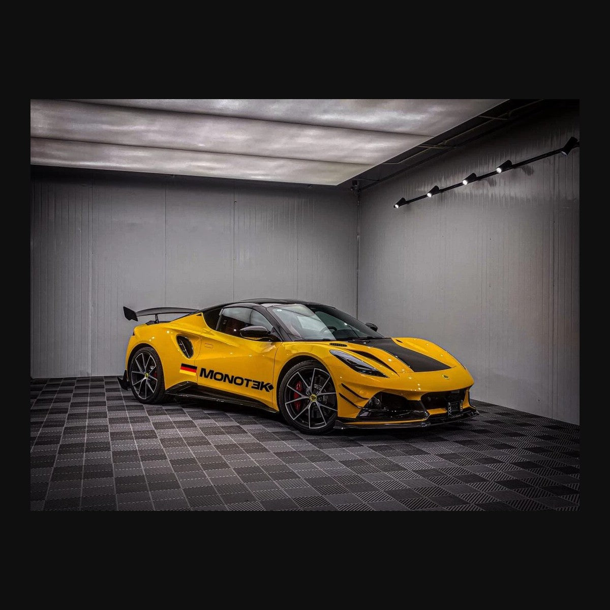 Lotus Emira Monotek Dry Carbon Fiber Aero Kit – Front Lip / Side Skirts / Rear Lip / Spoiler / Air Blades / Door Sills / Hood