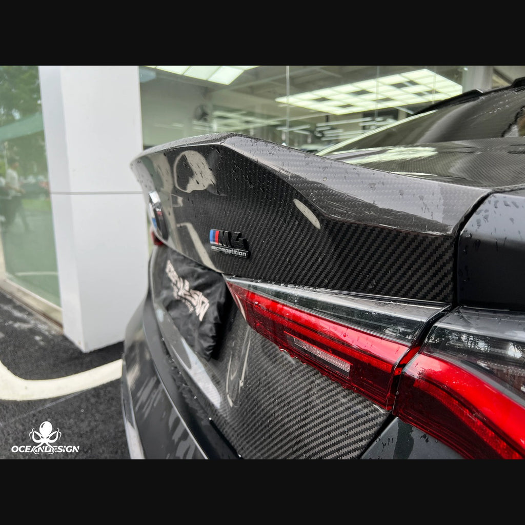 BMW G80 M3 / G82 M4 CSL-Style Dry Carbon Fiber Trunk Lid with Duck Tail Spoiler