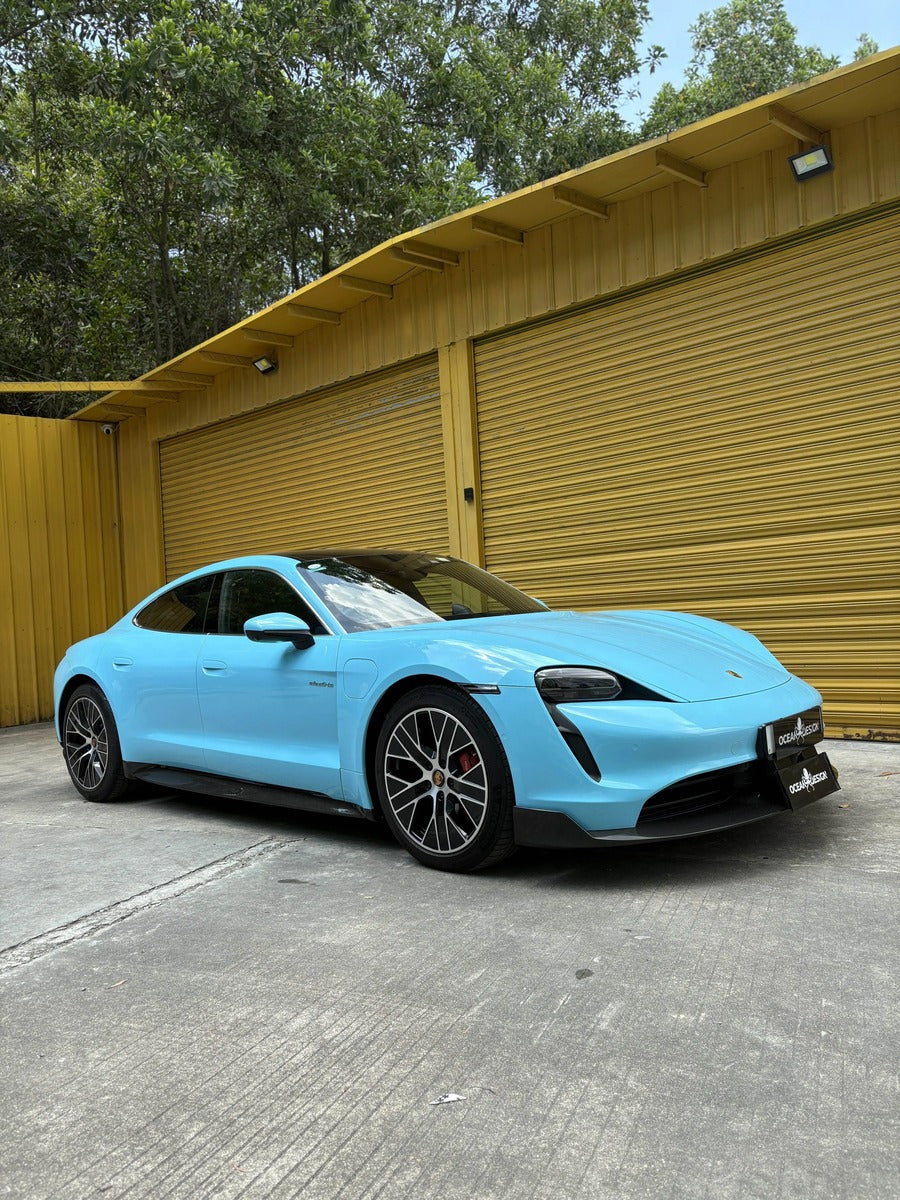 Porsche Taycan OceanDesign OD-Style Dry Carbon Fiber Aero Kit – Front Lip / Side Skirts / Rear Lip / Rear Wing / Mirror Covers