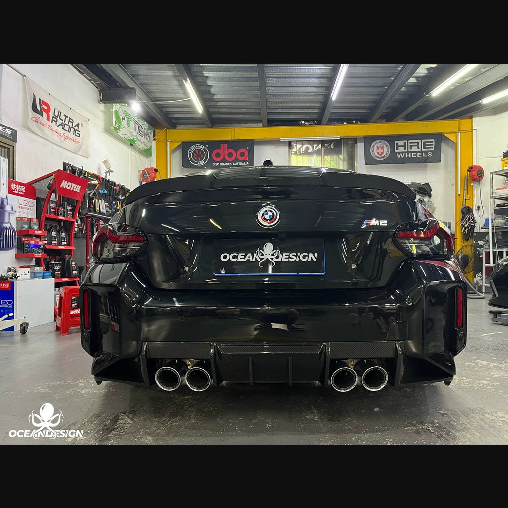 BMW G87 M2 / G42 M240i Ocean Design OD & AR Dry Carbon Fiber Rear Wing / Spoiler