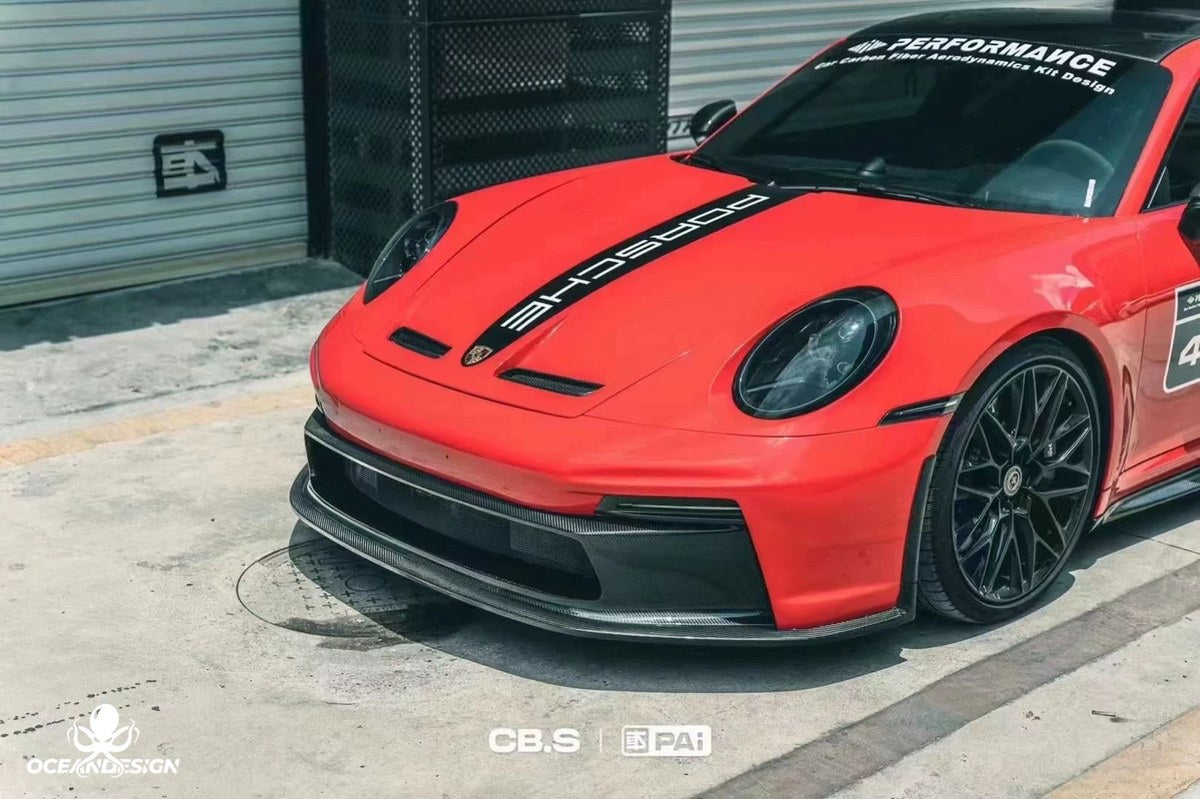 Porsche 911 992.1 GT3 Style Dry Carbon Fiber Aero Kit – Front Bumper, Rear Bumper, Side Skirts, Rear Wing, Hood, Roof, Exhaust