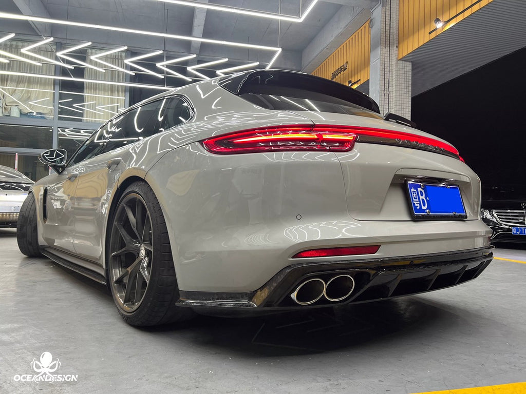 Porsche 971 Panamera OceanDesign OD-Style Dry Carbon Fiber Aero Kit – Front Lip / Side Skirts / Rear Lip / Rear Wing / Fender Trim