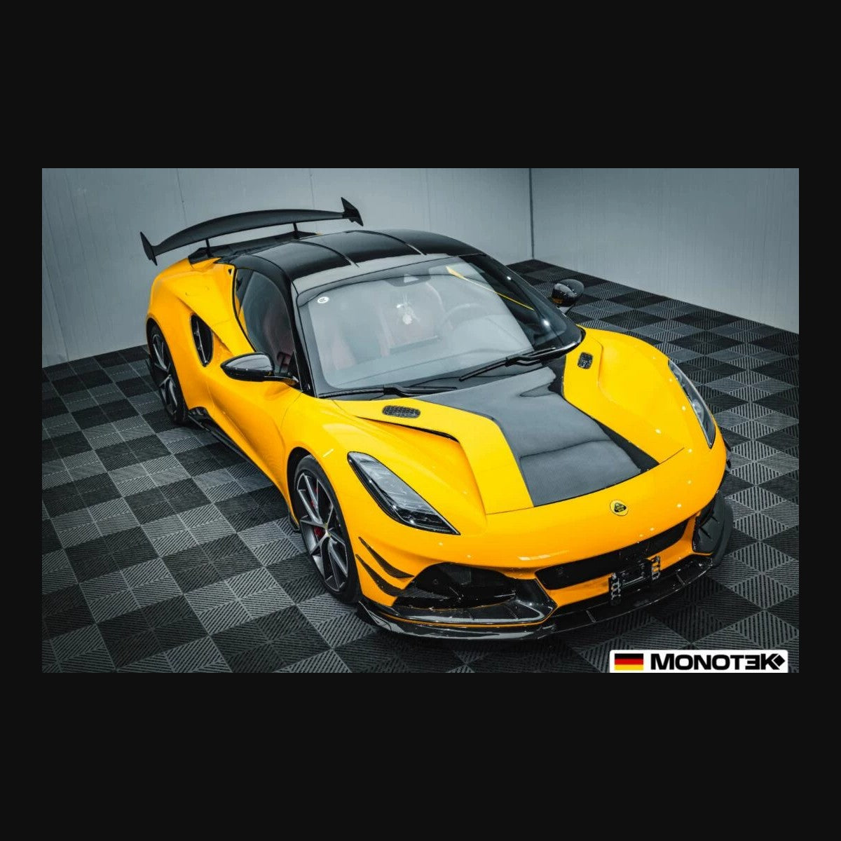 Lotus Emira Monotek Dry Carbon Fiber Aero Kit – Front Lip / Side Skirts / Rear Lip / Spoiler / Air Blades / Door Sills / Hood