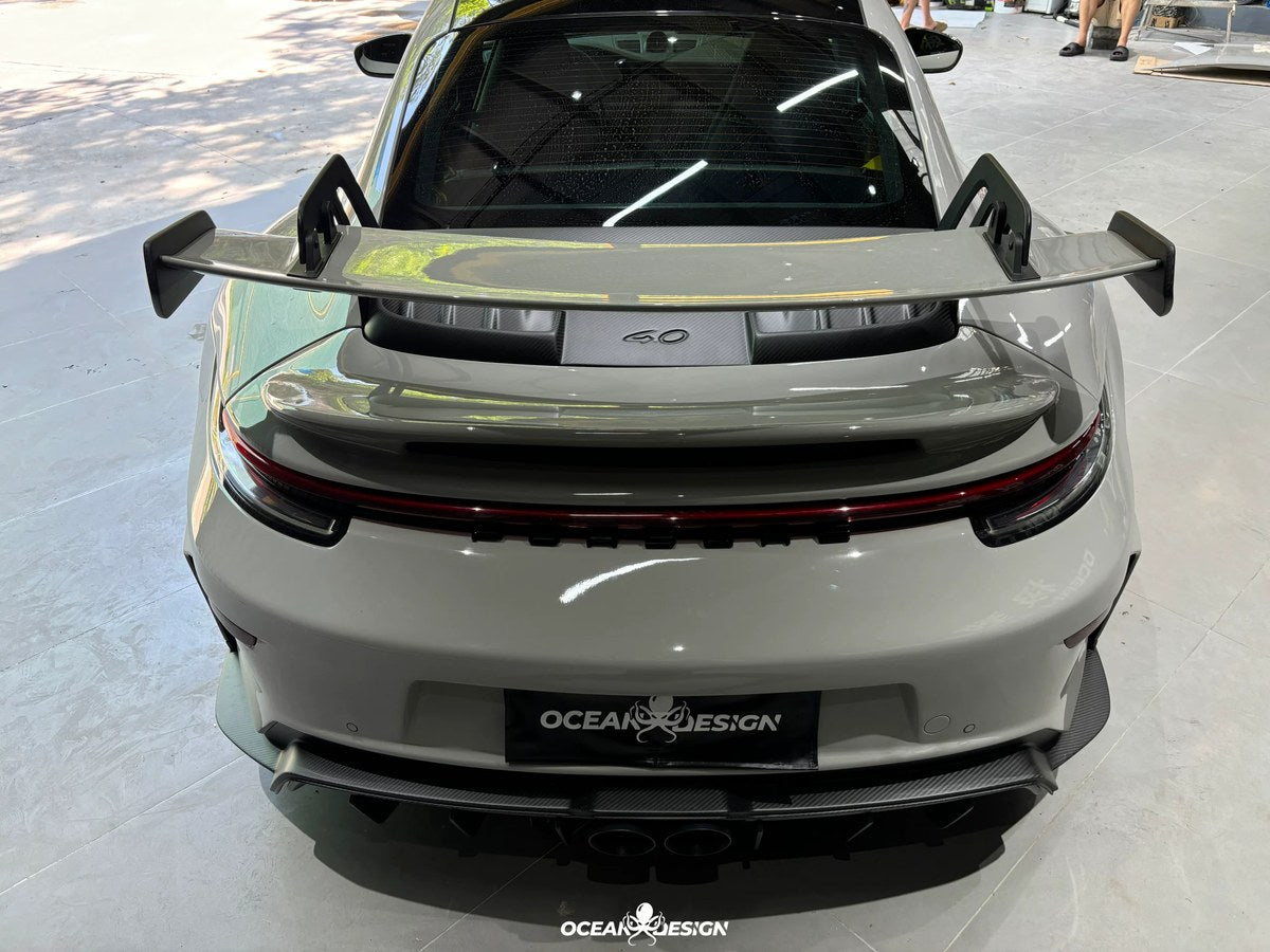 Porsche 911 992 to 992.2 GT3 Style Dry Carbon Fiber Conversion Kit – Front Bumper, Rear Bumper, Hood, Side Skirts, Engine Cover, GT Wing, Exhaust & More