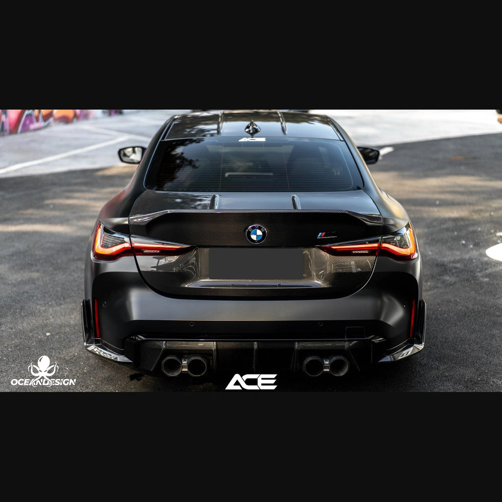 BMW G80 M3 / G82 M4 CSL-Style Dry Carbon Fiber Trunk Lid with Duck Tail Spoiler