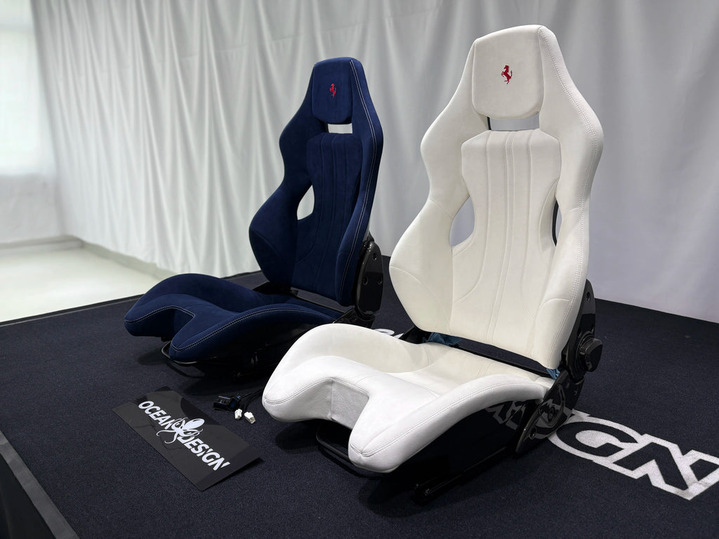 Ferrari F430 458 488 F8 Dry Carbon Fiber One-Piece Racing Bucket Seat – Alcantara, Lightweight