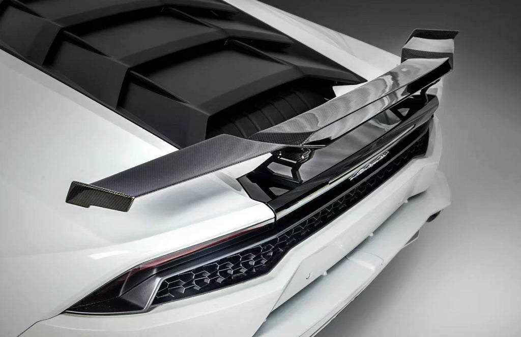 Lamborghini Huracan LP580 LP600 LP610 MAD-Style Dry Carbon Fiber Aero Kit – Corner Pieces, Side Skirts, Wing