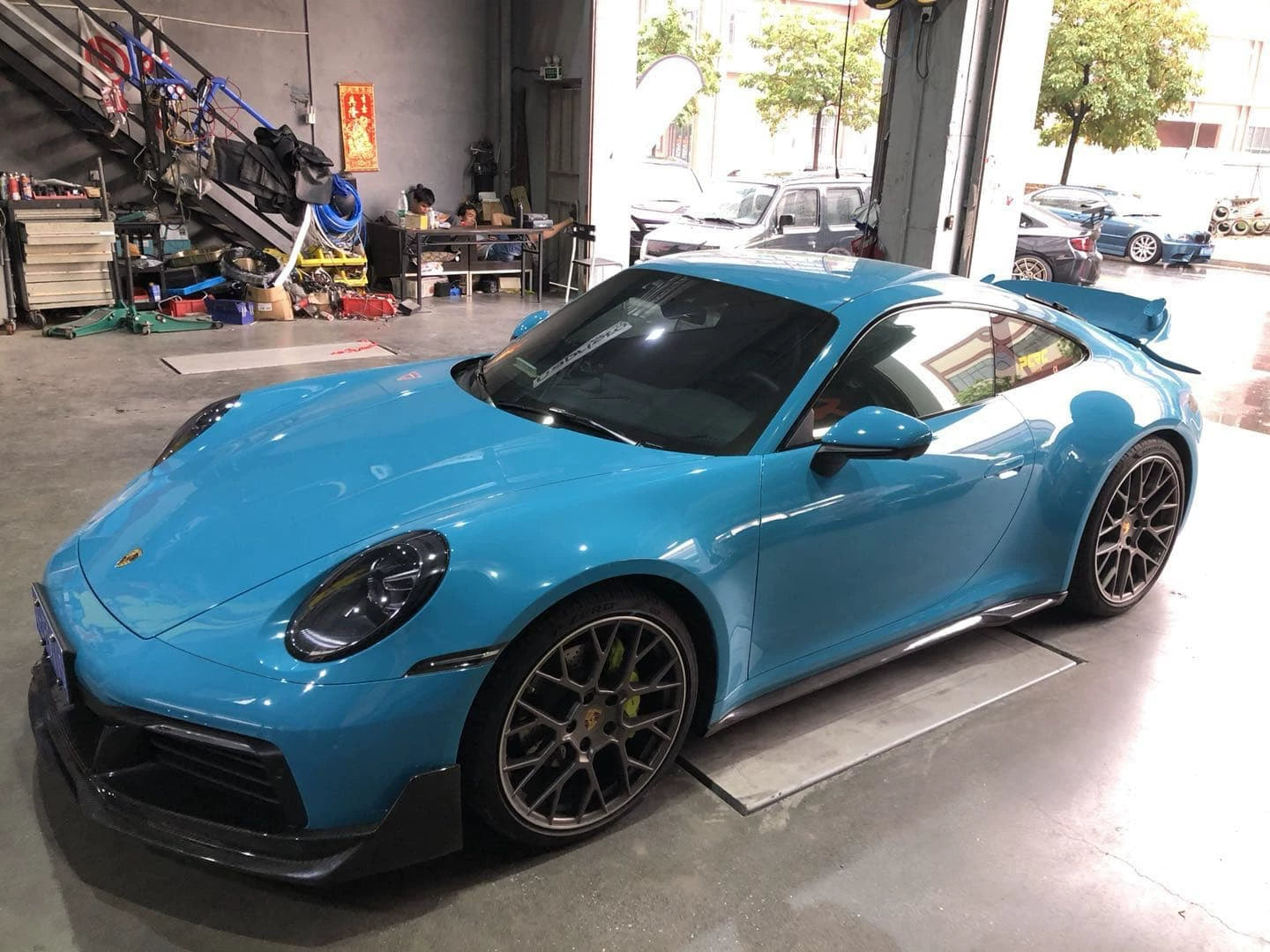 Porsche 911 992.1 Carrera to Turbo S-Style Carbon Fiber Aero Kit – Front Lip, Side Skirts, Rear Lip, Wing