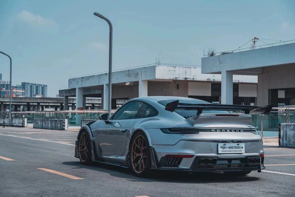 Porsche 911 992.1 Ghost-Style Dry Carbon Fiber Widebody Kit – Front & Rear Bumpers, Fenders, Wing, Hood