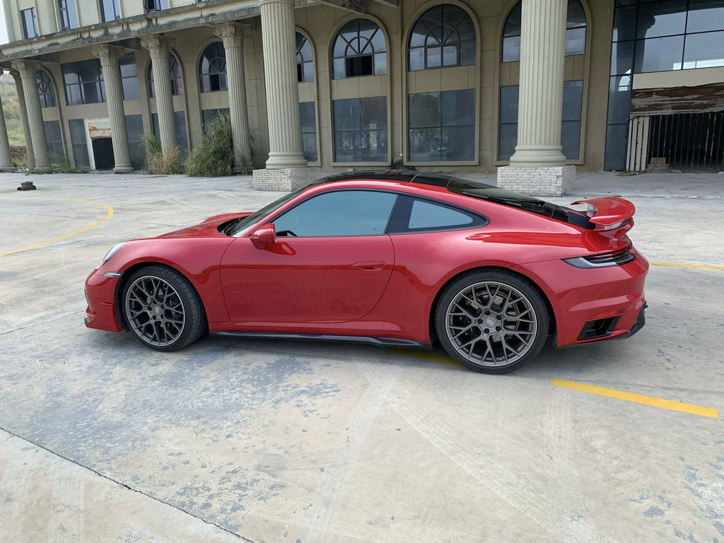 Porsche 911 992.1 Carrera to Turbo S-Style Carbon Fiber Aero Kit – Front Lip, Side Skirts, Rear Lip, Wing