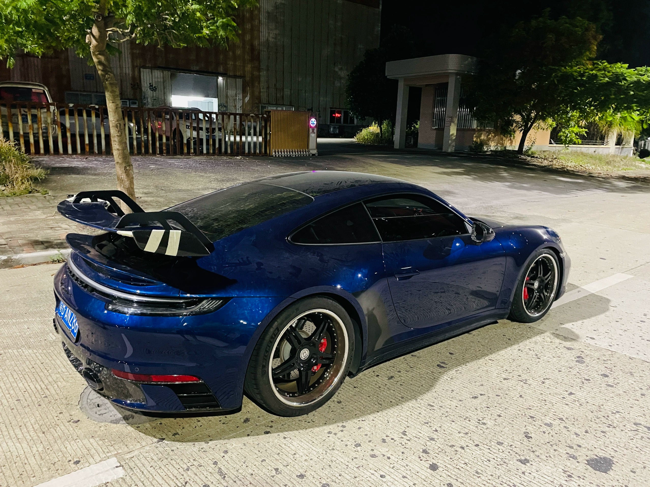 Porsche 911 992.1 Sport Design-Style Dry Carbon Fiber Rear Lip & Wing