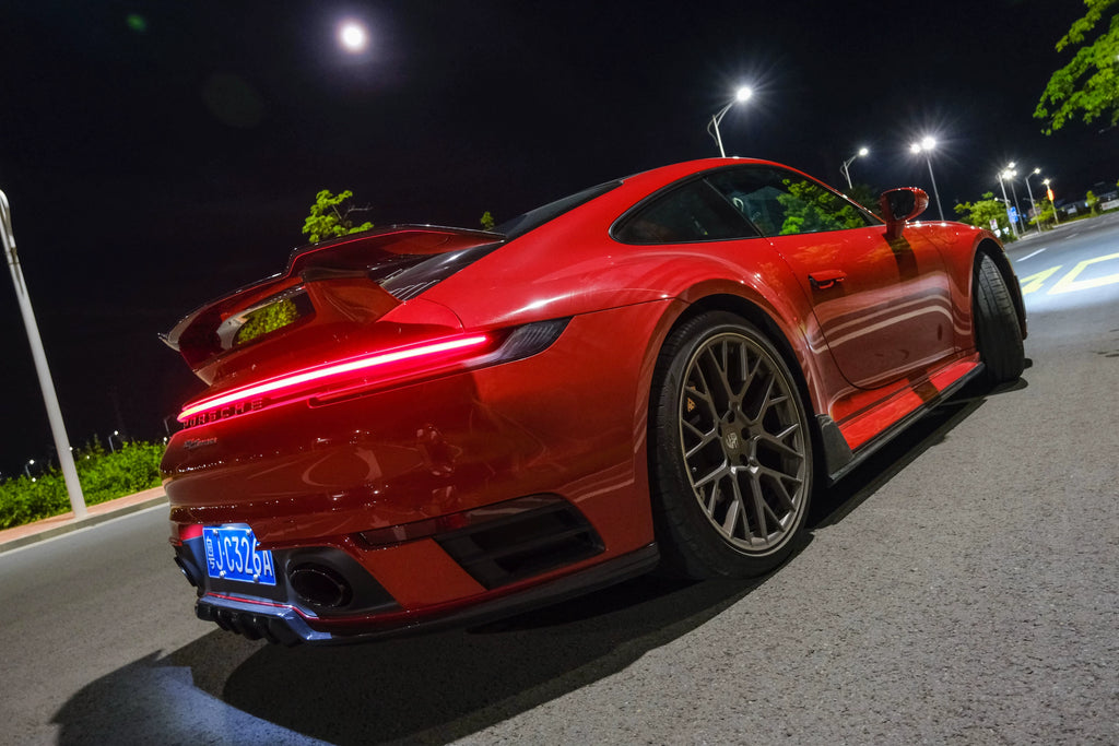 Porsche 911 992.1 Techart-Style Carbon Fiber Aero Kit – Front Lip, Side Skirts, Rear Lip, Wing, Roof Spoiler
