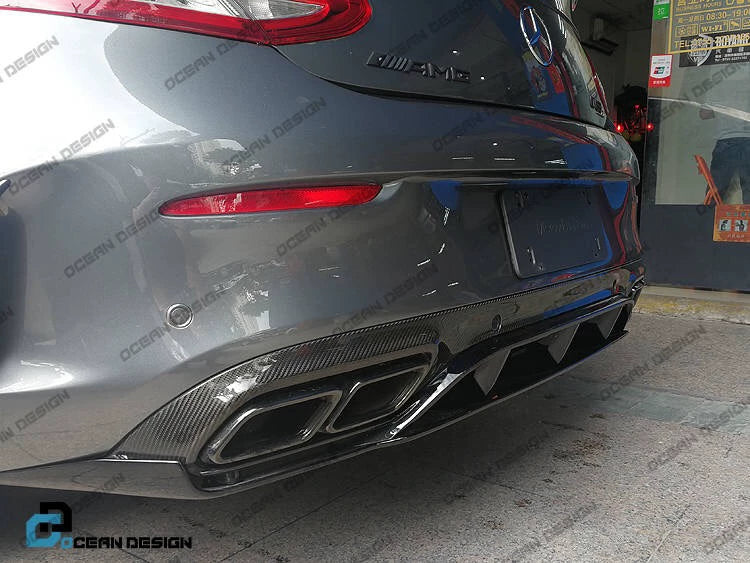 Mercedes-Benz C63 AMG Coupe W205 Edition One Style Carbon Fiber Aero Kit – Center Lip, Front Bumper Vents, Rear Lip, Rear Wing, Rear Diffuser