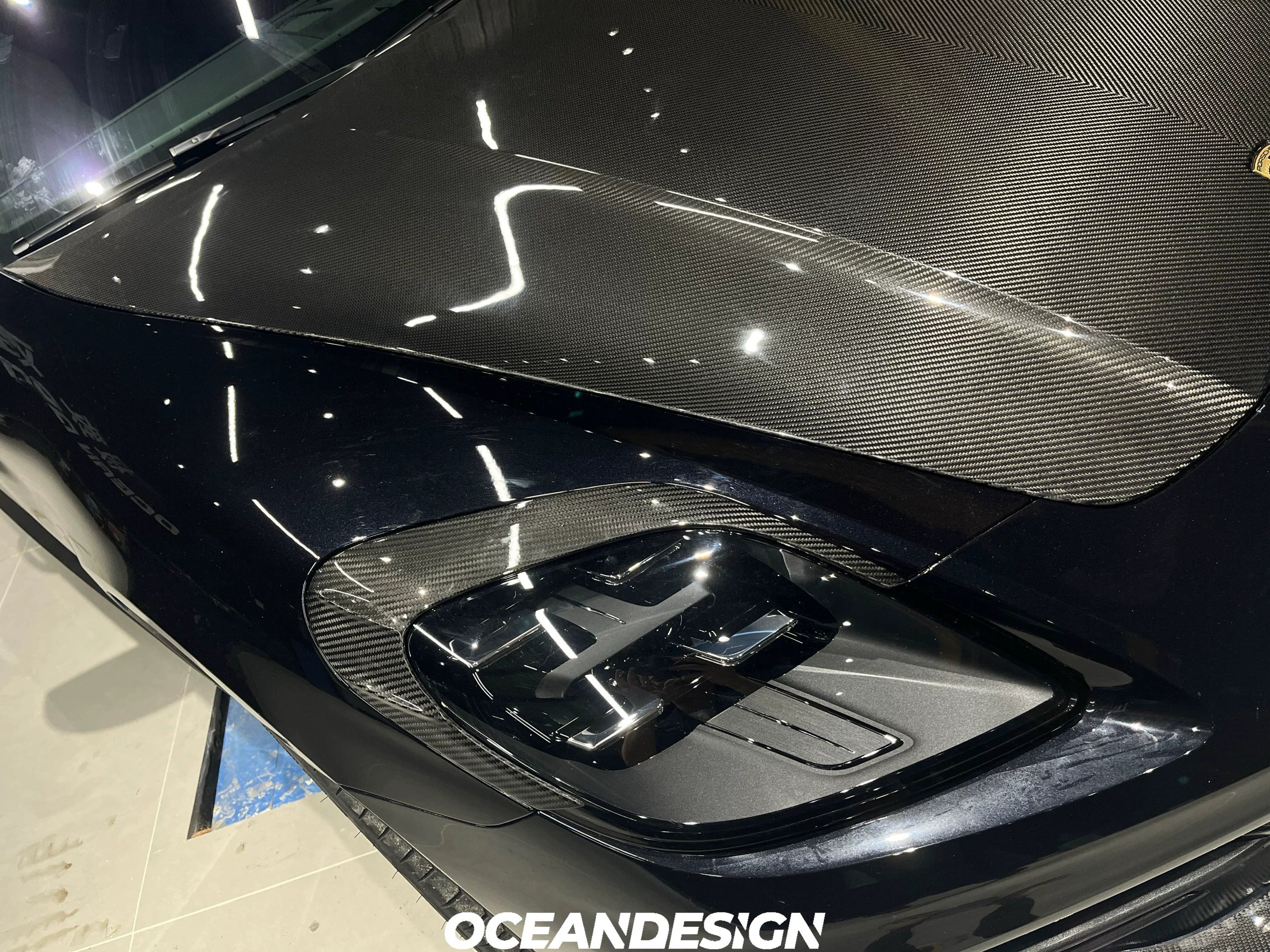 Porsche Panamera 2024+ Ocean Design-Style Dry Carbon Fiber Aero Kit – Front Lip, Side Skirts, Hood, Wing & More
