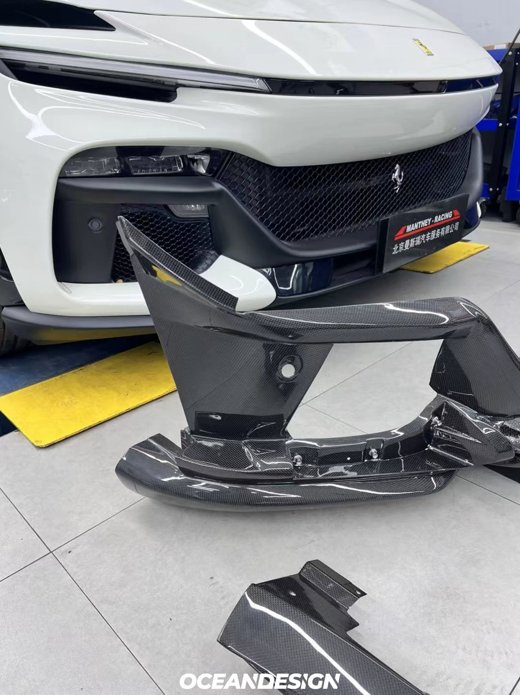 Ferrari Purosangue OEM-Style Dry Carbon Fiber Aero Kit – Front Lip, Side Skirts, Rear Lip, Wheel Arches