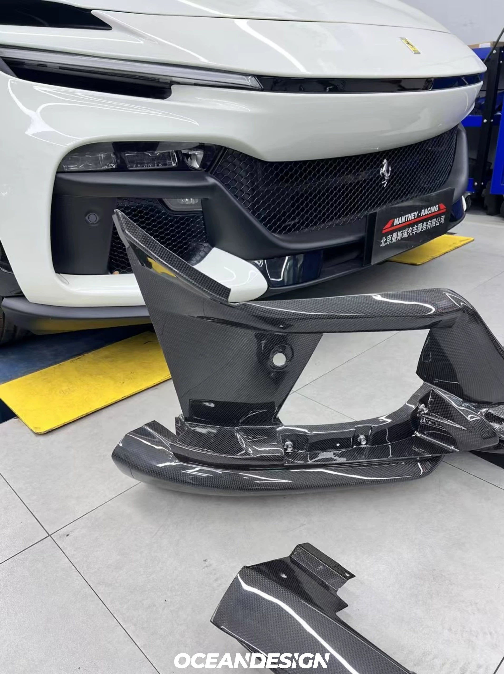 Ferrari Purosangue OEM-Style Dry Carbon Fiber Aero Kit – Front Lip, Side Skirts, Rear Lip, Wheel Arches