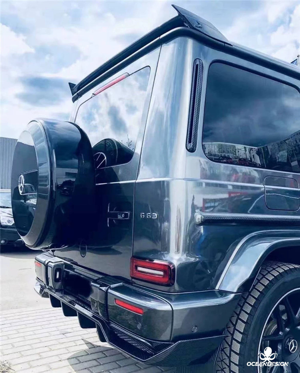 Mercedes-Benz G63 W464 TopCar Style Dry Carbon Fiber Aero Kit – Front Lip, Rear Lip, Rear Wing, Spare Tire Cover, Fender Trim, Bumper Trim