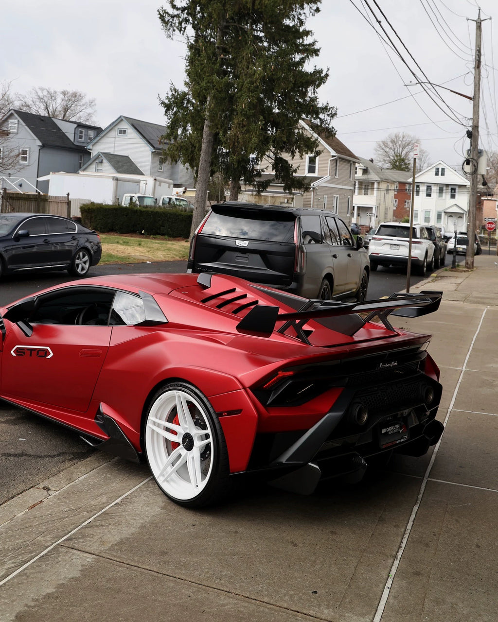 Lamborghini Huracan STO V-Style Dry Carbon Fiber Aero Kit – Front Lip, Side Skirts, Rear Lip, Vents, Canards