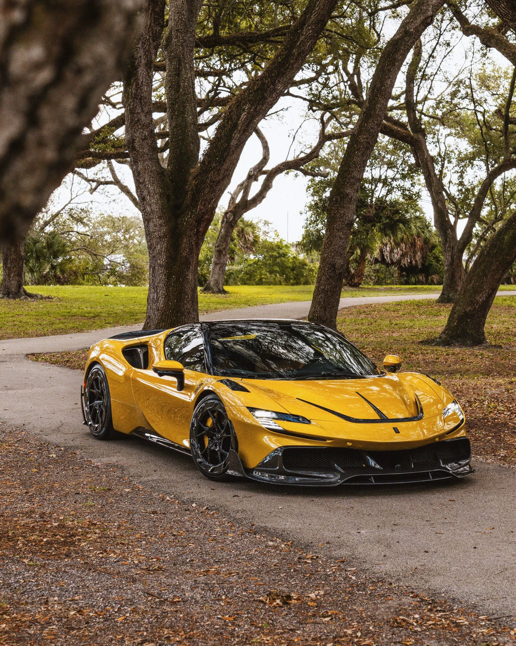 Ferrari SF90 MSY-Style Dry Carbon Fiber Aero Kit – Front Lip, Fenders, Side Skirts, Rear Lip, Wing & More