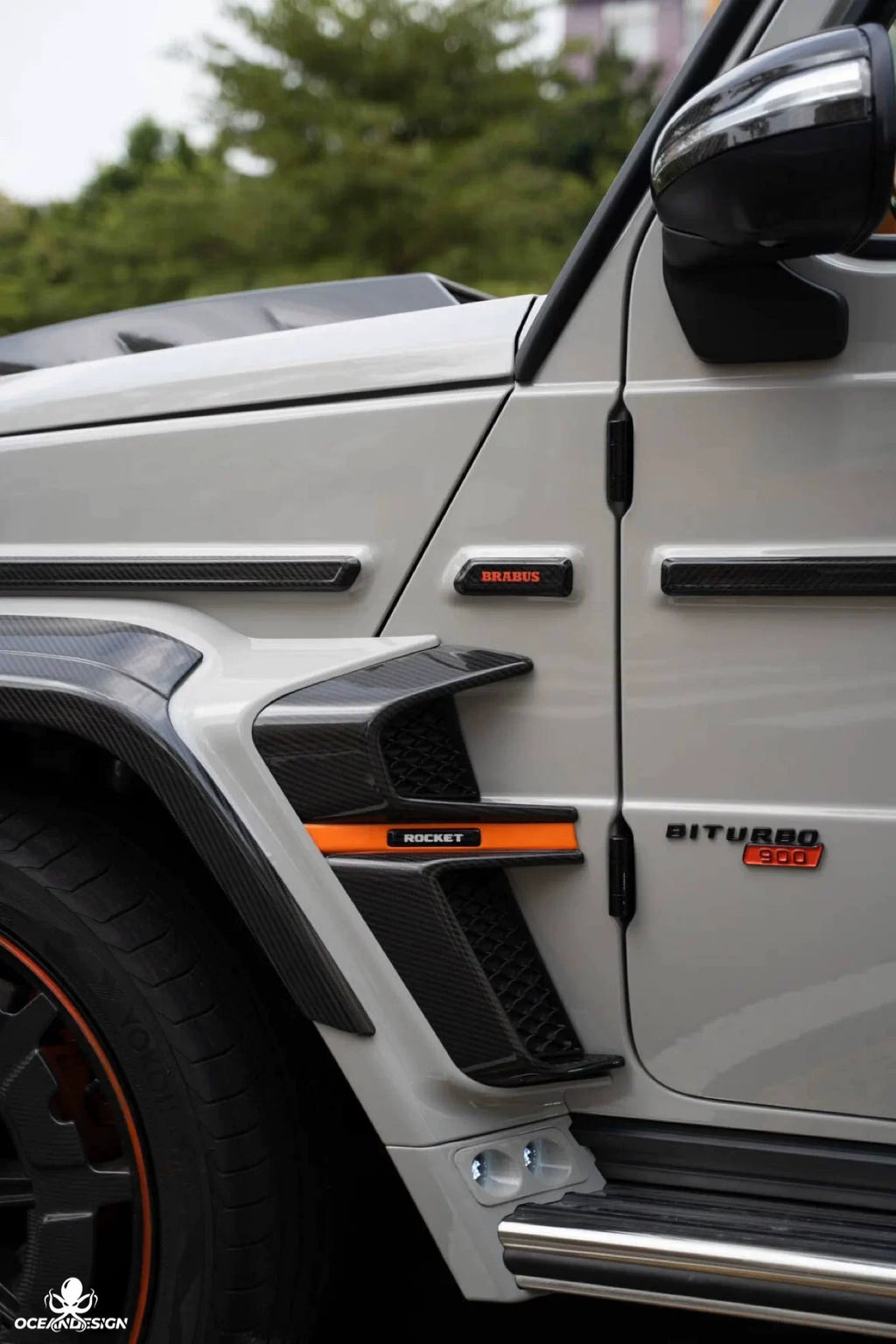 Mercedes-Benz G63 W464 G900 Rocket Style Dry Carbon Fiber Wide Aero Kit – Front Lip, Rear Lip, Rear Wing, Hood, Grille, Wheel Arches, Mirror Caps & Trim
