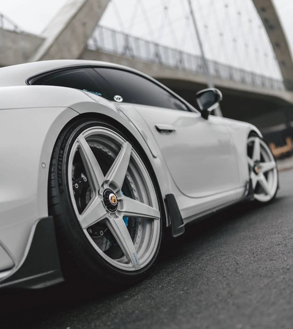 Porsche 911 992.1 Turbo S 9D-Style Dry Carbon Fiber Aero Kit – Front Lip, Hood, Side Skirts, Rear Lip, Wing