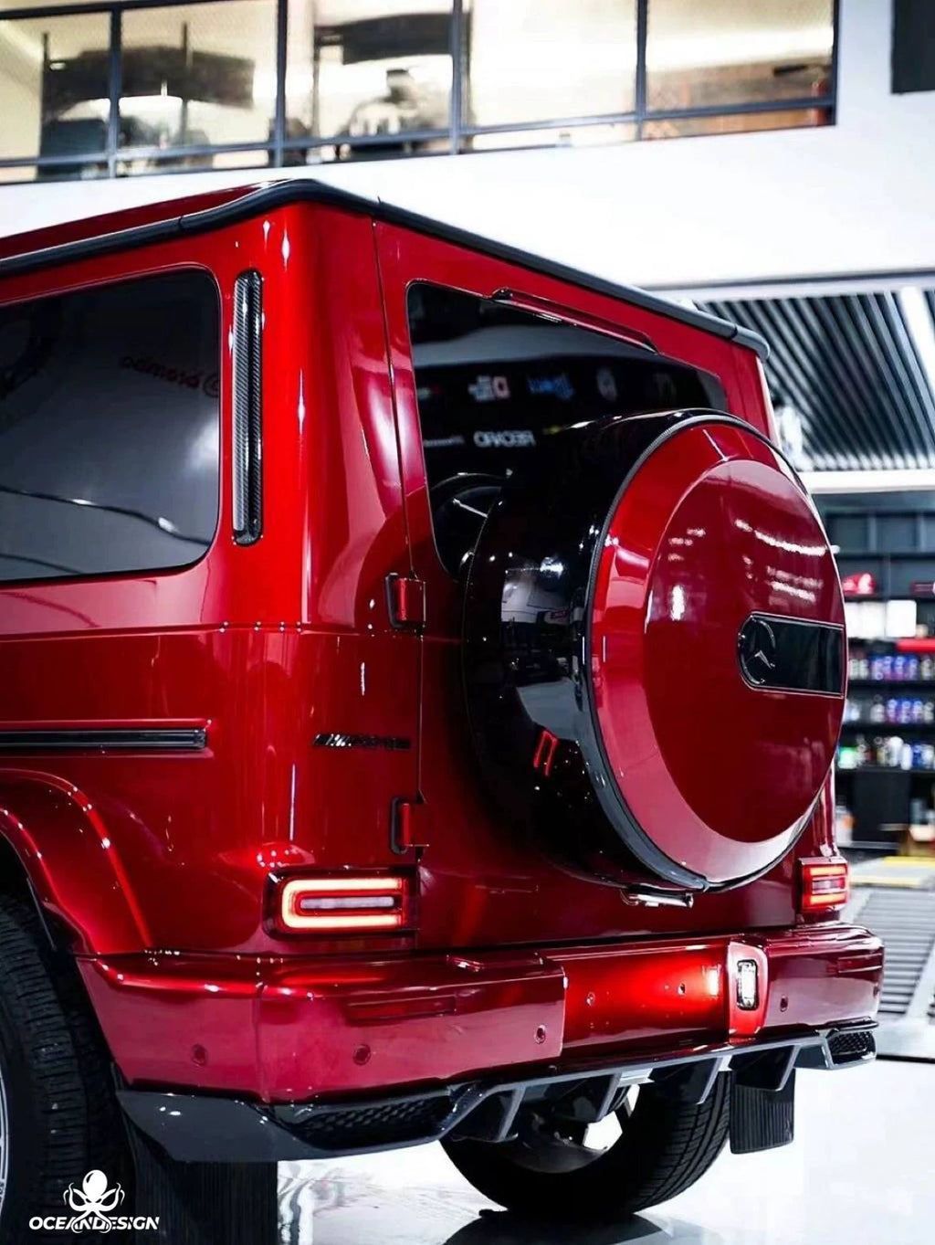 Mercedes-Benz G63 W464 TopCar Style Dry Carbon Fiber Aero Kit – Front Lip, Rear Lip, Rear Wing, Spare Tire Cover, Fender Trim, Bumper Trim