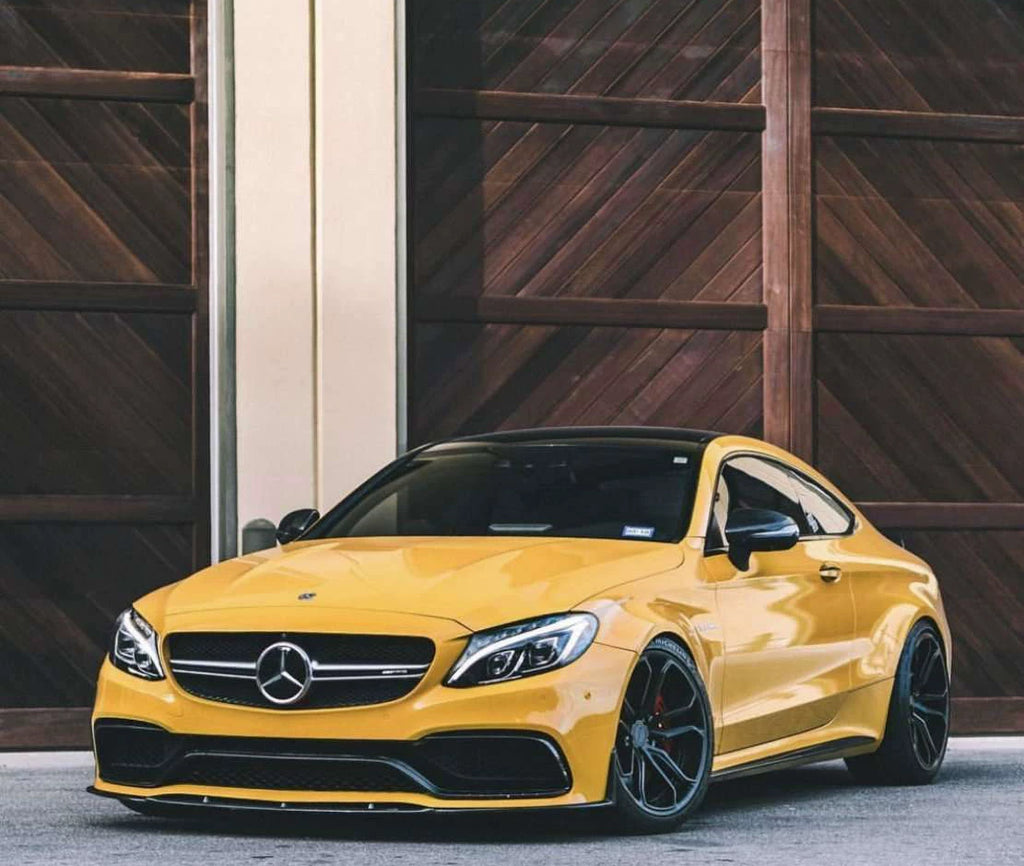 Mercedes-Benz C63 AMG Coupe W205 Edition One Style Carbon Fiber Aero Kit – Center Lip, Front Bumper Vents, Rear Lip, Rear Wing, Rear Diffuser
