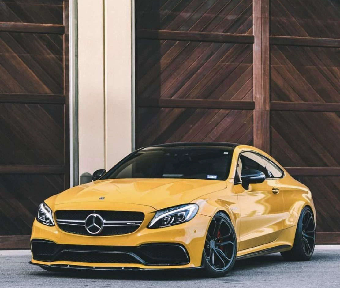 Mercedes-Benz C63 AMG Coupe W205 Edition One Style Carbon Fiber Aero Kit – Center Lip, Front Bumper Vents, Rear Lip, Rear Wing, Rear Diffuser