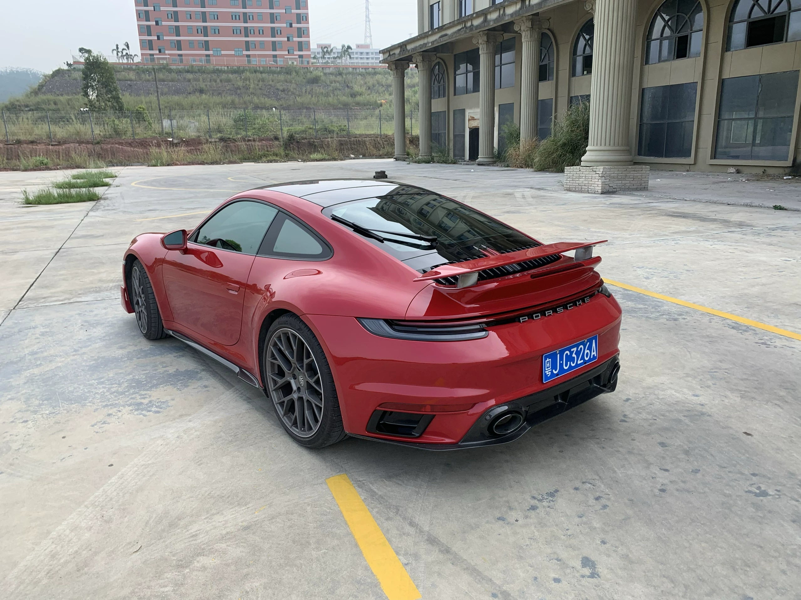 Porsche 911 992.1 Carrera to Turbo S-Style Carbon Fiber Aero Kit – Front Lip, Side Skirts, Rear Lip, Wing