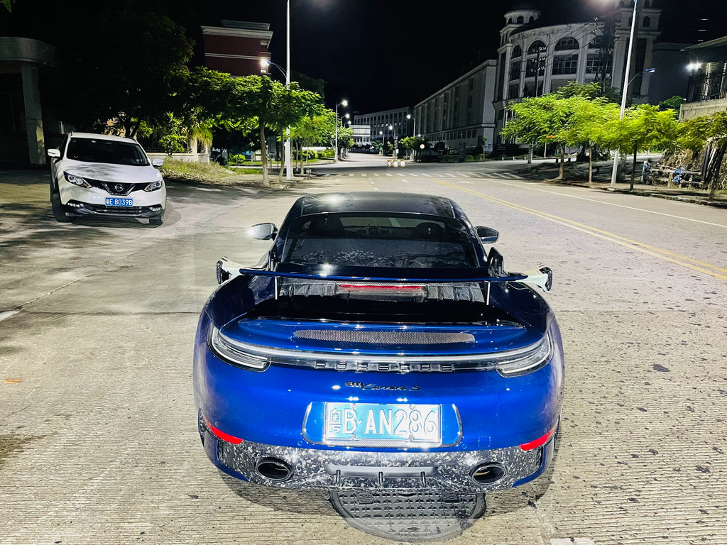 Porsche 911 992.1 Sport Design-Style Dry Carbon Fiber Rear Lip & Wing