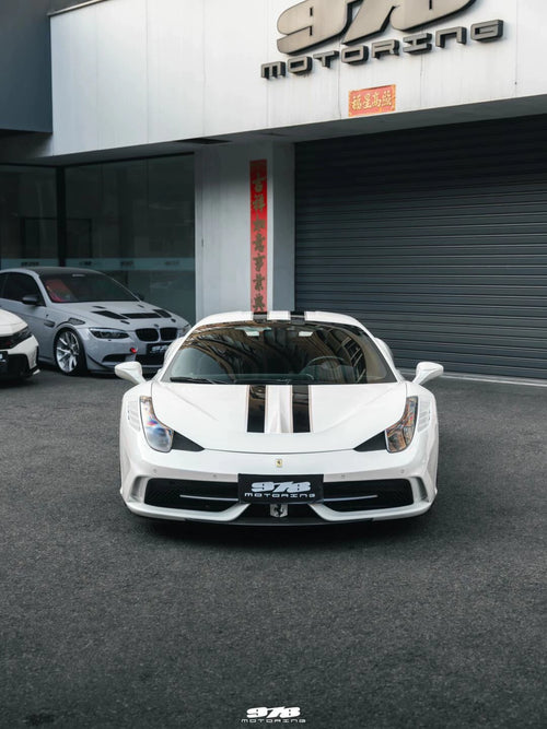 Ferrari 458 Speciale-Style Dry Carbon Fiber Aero Kit – Front & Rear Bumpers, Hood, Side Skirts, Wing