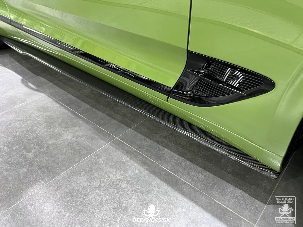 Bentley Continental GT OD E-Style Dry Carbon Fiber Aero Kit – Front Lip, Side Skirts, Rear Lip, Rear Wing