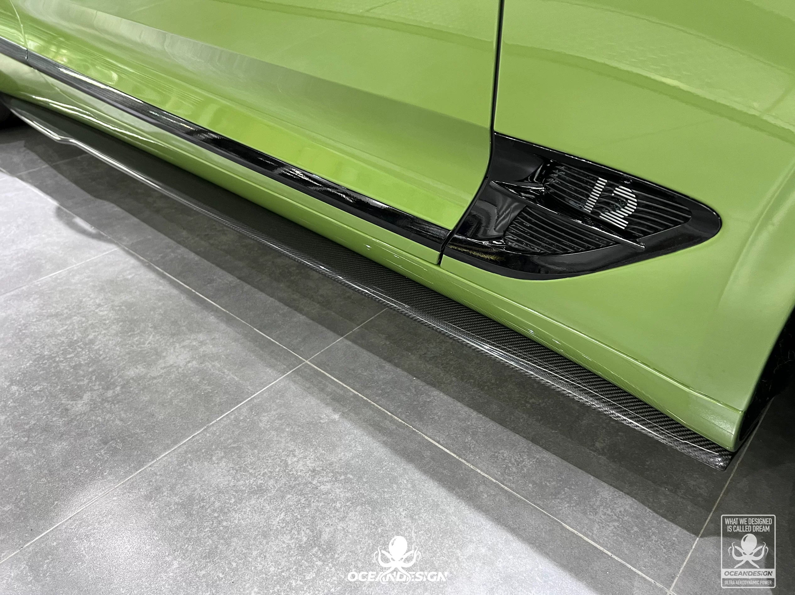 Bentley Continental GT OD E-Style Dry Carbon Fiber Aero Kit – Front Lip, Side Skirts, Rear Lip, Rear Wing
