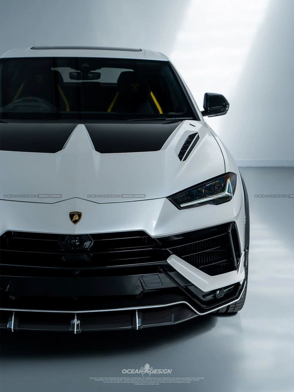 Lamborghini Urus S Ocean Design-Style Dry Carbon Fiber Aero Kit – Front Lip, Side Skirts, Wheel Arches, Hood & More