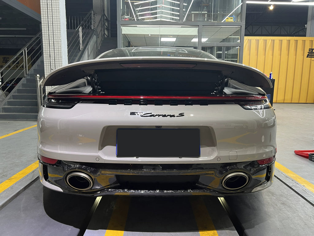 Porsche 911 992.1 Sport Design-Style Dry Carbon Fiber Rear Lip & Wing