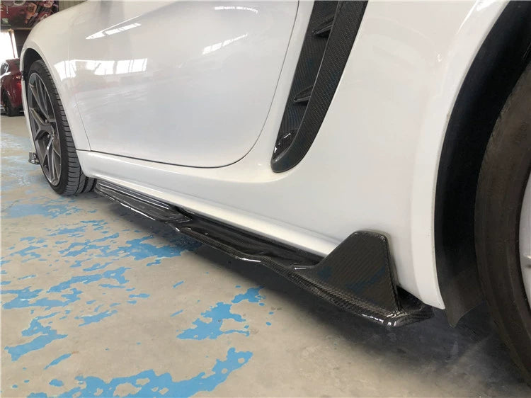 Porsche 718 Boxster Cayman A-Style Carbon Fiber Aero Kit – Front Lip, Side Skirts, Rear Lip, Corner Pieces