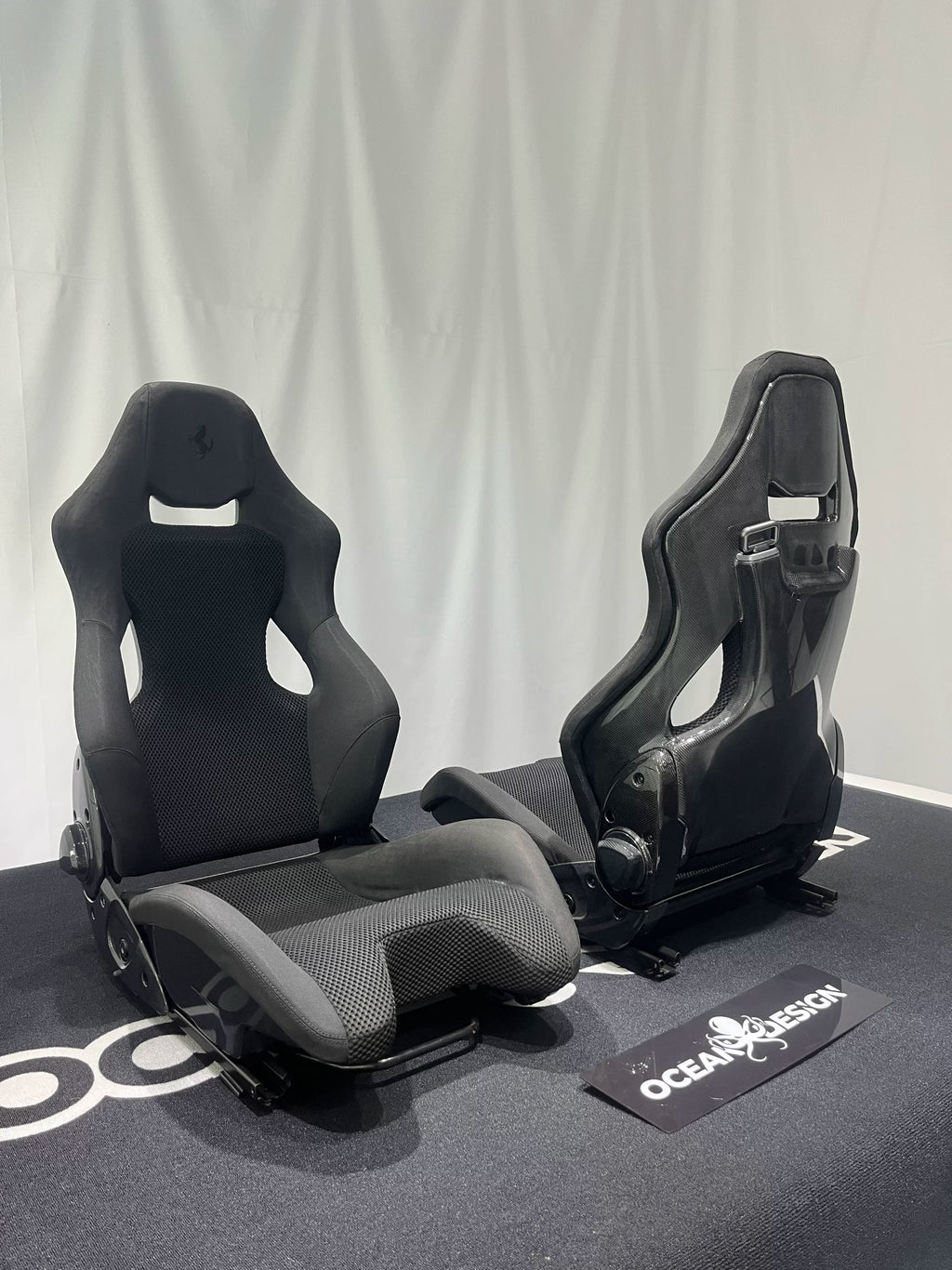 Ferrari F430 458 488 F8 Dry Carbon Fiber One-Piece Racing Bucket Seat – Alcantara, Lightweight