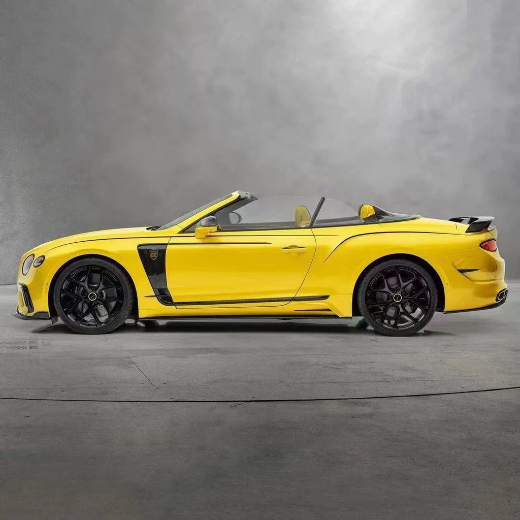 Bentley Continental GT MSY Style Dry Carbon Fiber Wide Body Kit – Front Lip, Fender Flares, Side Skirts, Rear Bumper, Hood, GT Wing, Mirror Covers & Trim