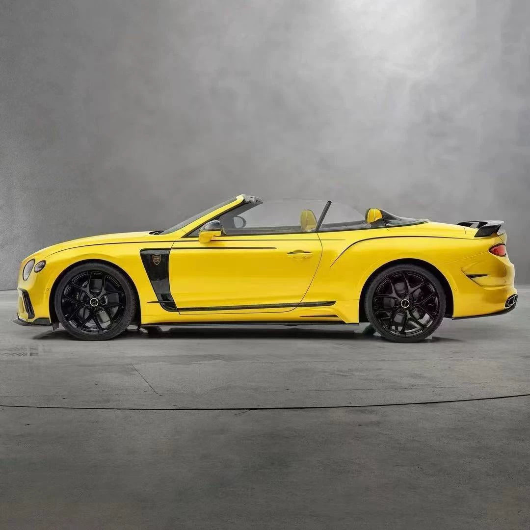 Bentley Continental GT MSY Style Dry Carbon Fiber Wide Body Kit – Front Lip, Fender Flares, Side Skirts, Rear Bumper, Hood, GT Wing, Mirror Covers & Trim