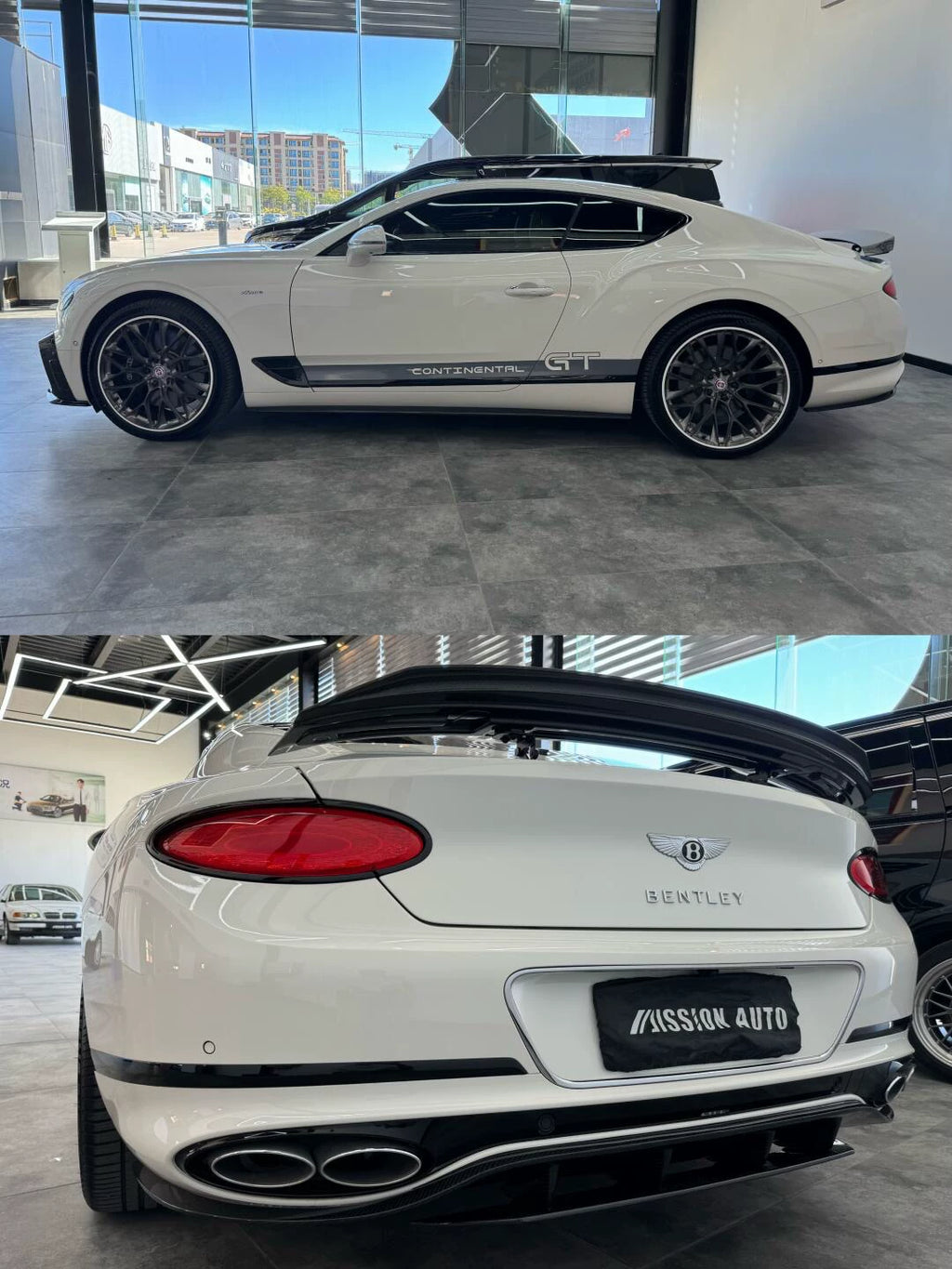 Bentley Continental GT MSY Style Dry Carbon Fiber Half Aero Kit – Front Lip, Side Skirts, Rear Lip, Fender Vents