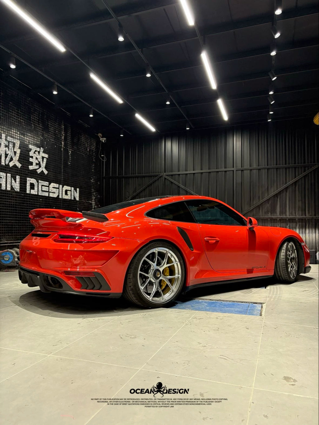Porsche 911 991 Turbo S Topcar-Style Carbon Fiber Aero Kit – Front & Rear Bumpers, Lip, Wing, Hood
