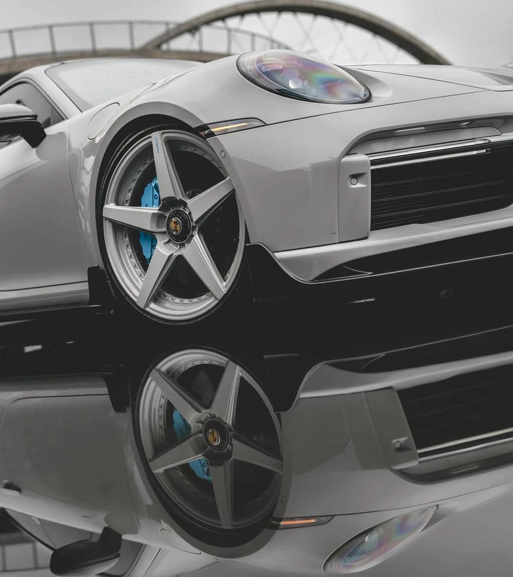 Porsche 911 992.1 Turbo S 9D-Style Dry Carbon Fiber Aero Kit – Front Lip, Hood, Side Skirts, Rear Lip, Wing