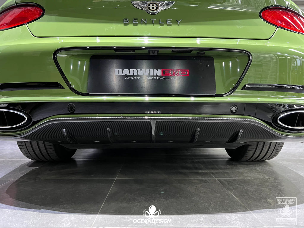 Bentley Continental GT OD E-Style Dry Carbon Fiber Aero Kit – Front Lip, Side Skirts, Rear Lip, Rear Wing
