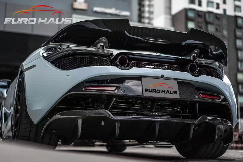 McLaren 720S RYFT-Style Dry Carbon Fiber Aero Kit – Front Lip, Side Skirts, Rear Lip, Wing, Hood