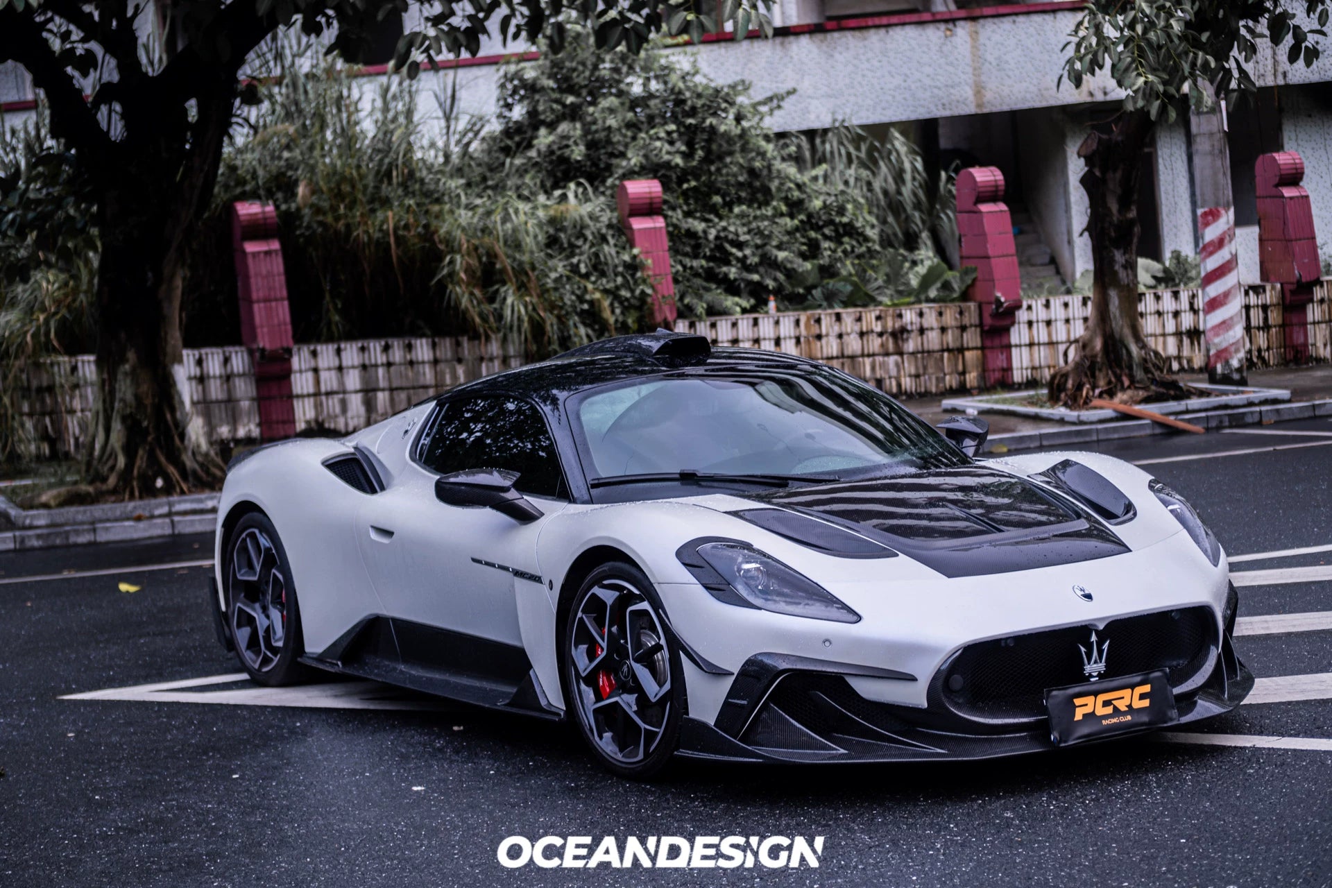 Maserati MC20 MSY Style Dry Carbon Fiber Aero Kit – Front Lip, Rear Lip, Diffuser, Hood, Side Skirts, Rear Wing, Mirror Covers, Engine Bay Trim